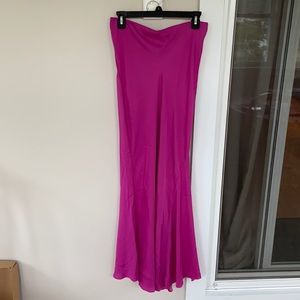 Free People pink silk skirt, M, tags still on.